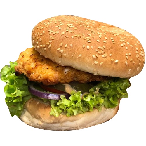 Crunchy chicken burger