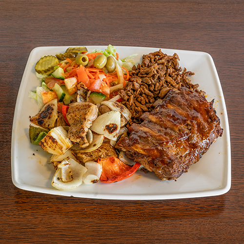 Shoarma en spare ribs