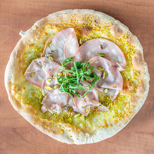 Pizza Mortadella e Pistacchi
