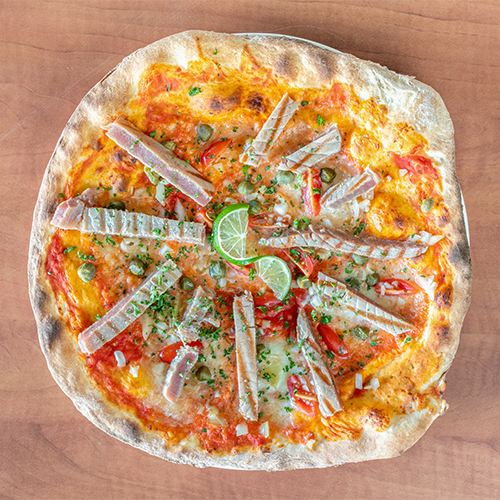 Pizza tonno alla griglia