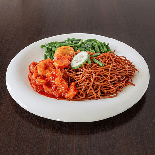 Fried noodles with shrimps
