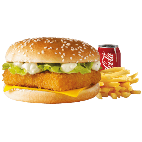 Fish burger menu