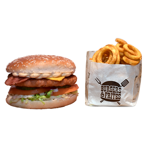 Chicken bacon en cheese (kalkoen) menu