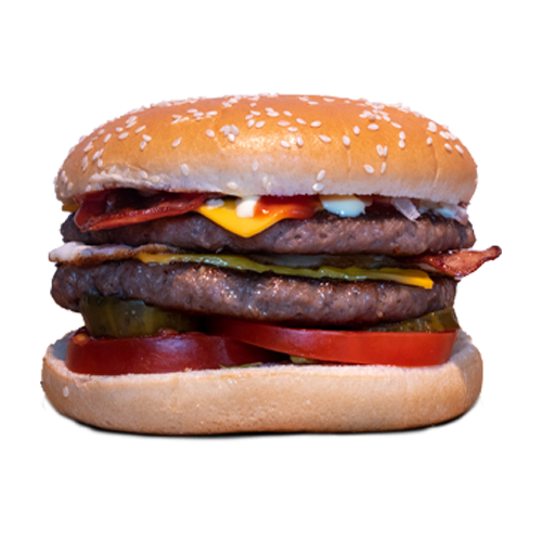 Bacon-Eggplosion burger