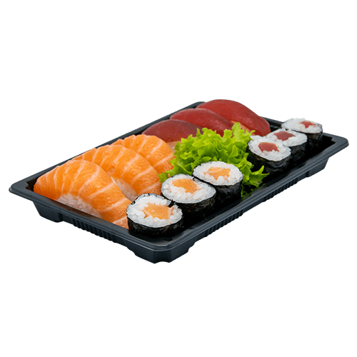 Call it sushi salmon en tuna for one