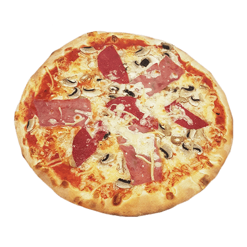 Pizza prosciutto funghi