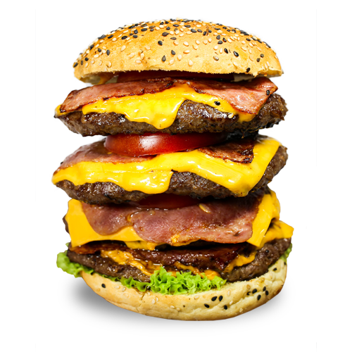 Quadruple bypas burger 800 gram