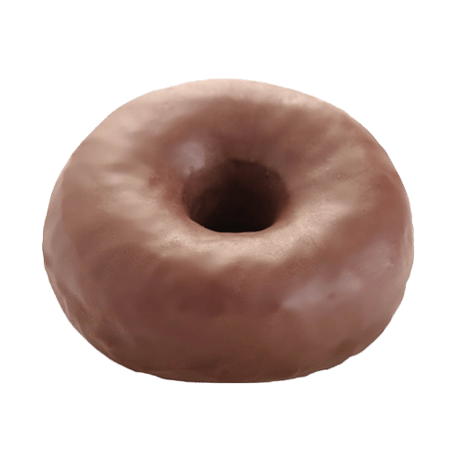 Fully covered chocolate donut