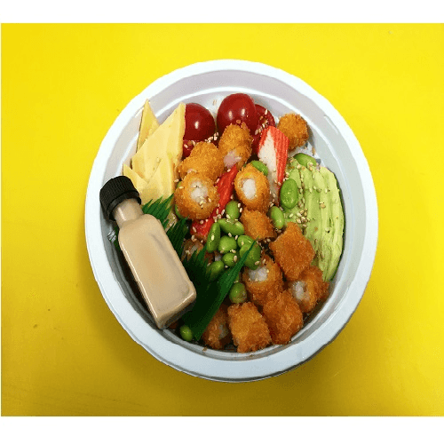 Poké bowl shrimp