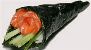 Sake temaki