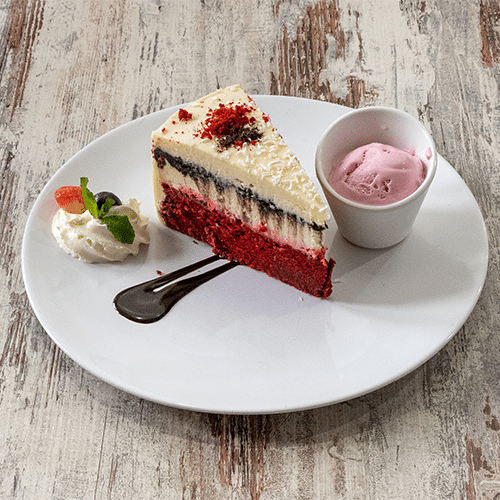 Red velvet Oreo cheesecake