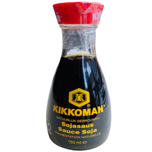 Bottle of Kikkoman soy sauce