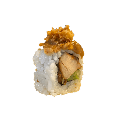 Chicken satay roll uramaki