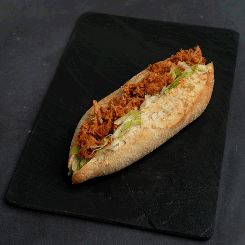 Pulled chicken sandwich