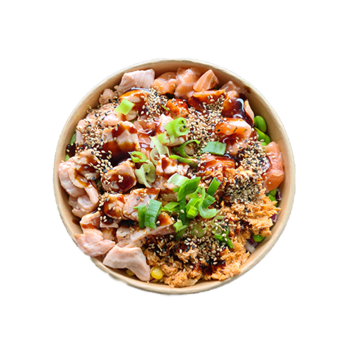 Threesome salmon bowl