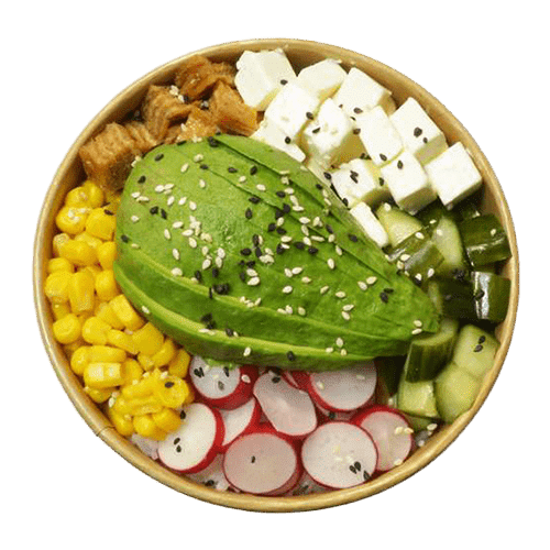 Poke bowl avocado