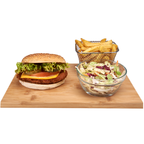 Spicy chicken burger menu box
