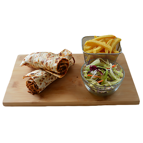 Turkish pizza with shoarma menu box