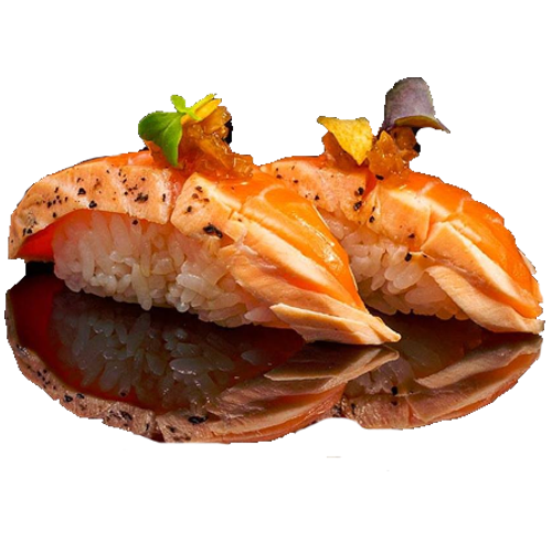Sake tataki nigiri