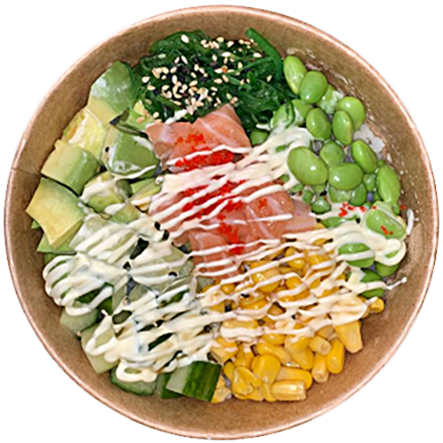 Salmon poké bowl