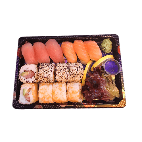 Sushi box tuna and salmon