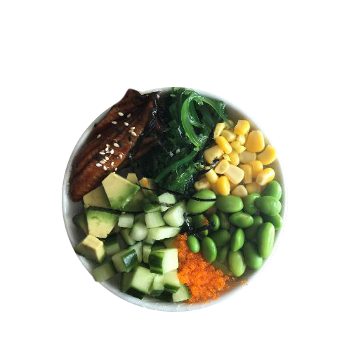 Poké bowl eel