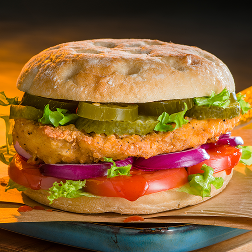 Hot chicken burger
