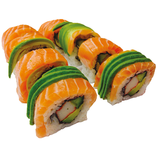 Uramaki sake avocado roll