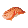 Flamed salmon nigiri
