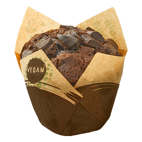 Vegan double chocolate muffin