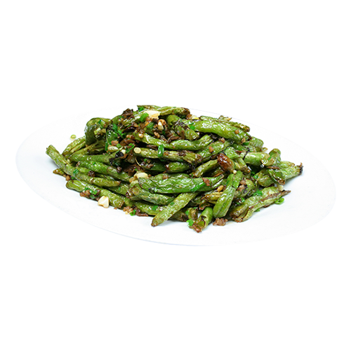 Deep fried green beans with minced pork
