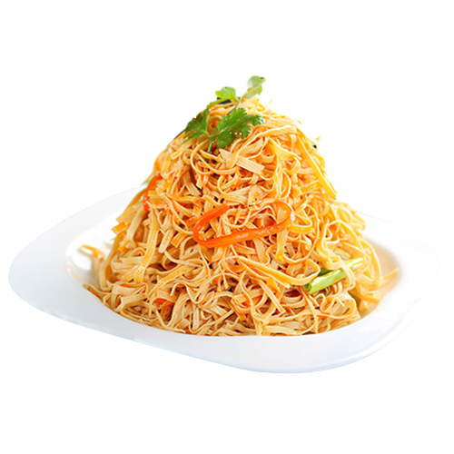 Dried tofu strips salad