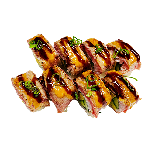 Flamed beef maki