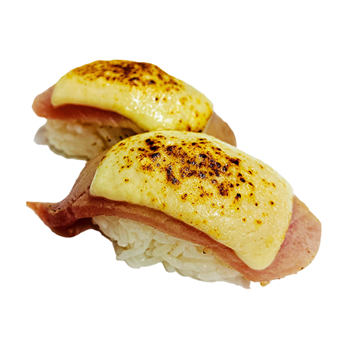 Geflambeerde kaas tonijn nigiri