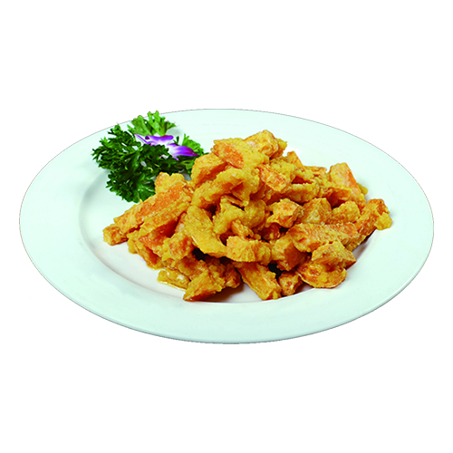 Sautéed pumpkin with salted egg