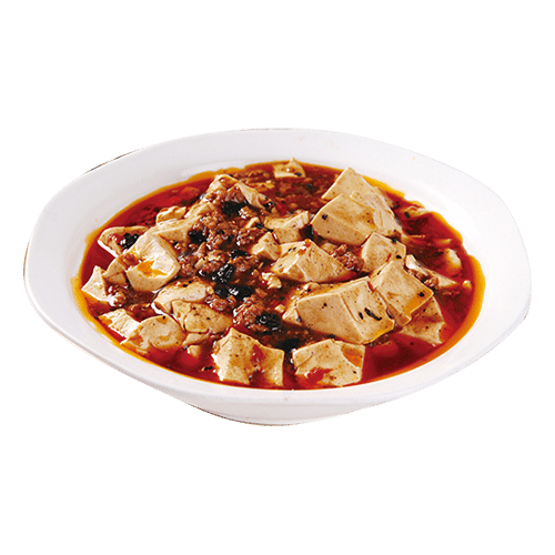 Stir fried tofu in hot sauce
