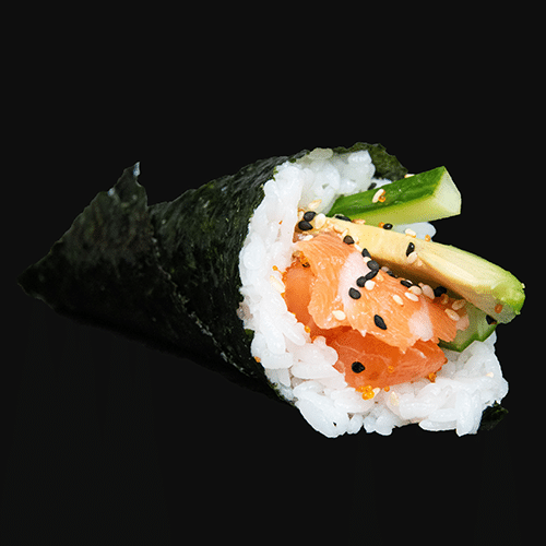 Salmon hand roll