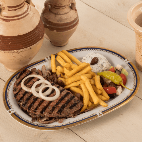 Bifteki dish