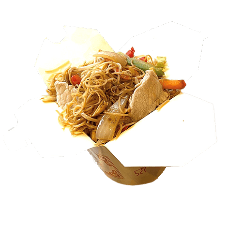 Chow mein with cha sieu
