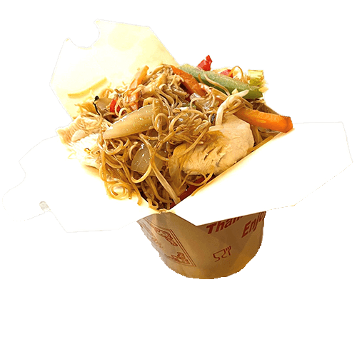 Chow mein with chicken