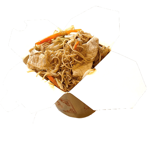 Noodles with meat and vegetables
