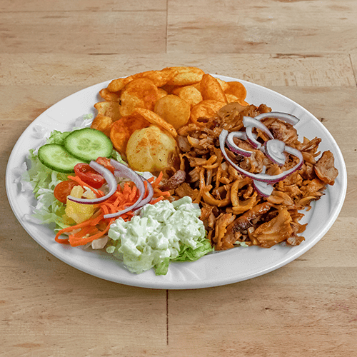 Döner kebab groot schotel