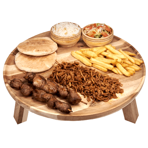 Shoarma en sis kebab plate