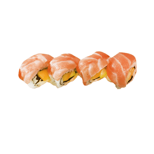 Zalm mango specialmaki 4 stuks
