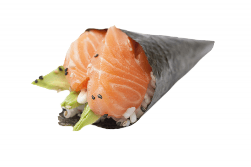 Salmon handroll