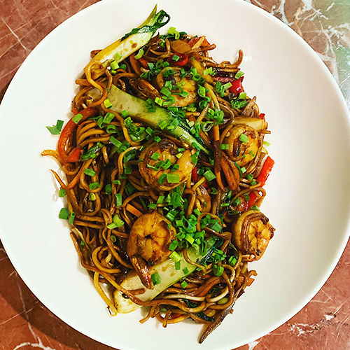 Laksa z krewetkami