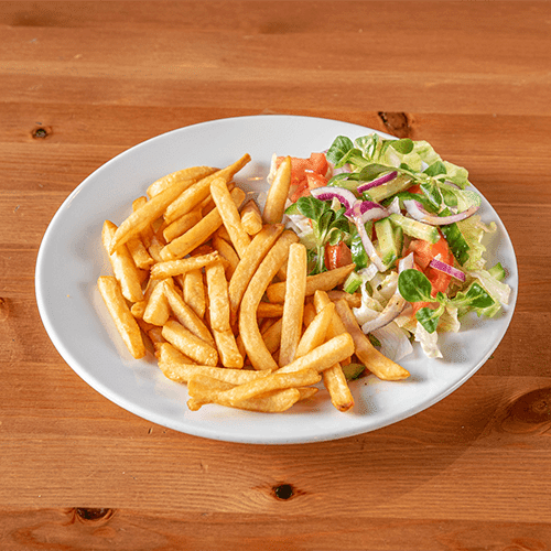 Frytki, sałatka (małe 200g)