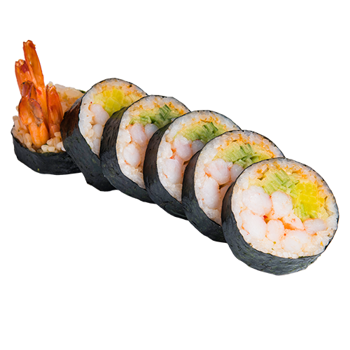 Futomaki krewetka na maśle czosnkowym 6 szt.