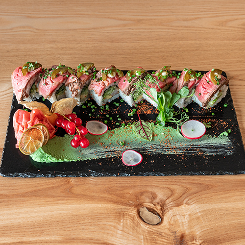 Uramaki gyutataki ebi