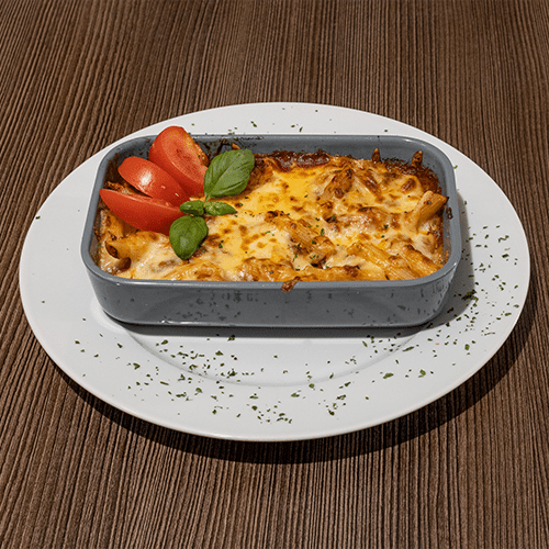 Makaron Penne Bolognese zapiekany